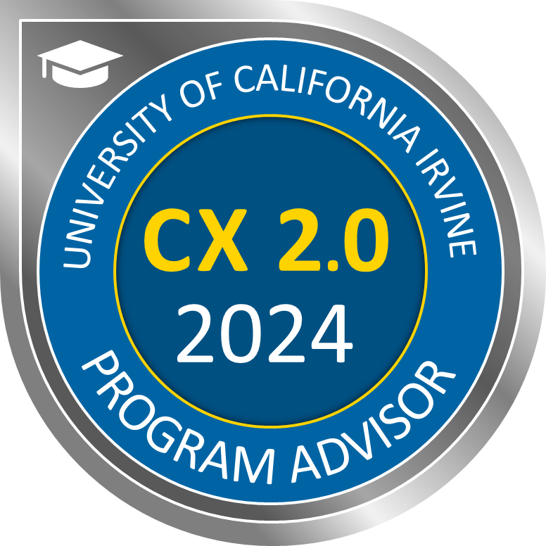 UCI Customer Experience 2.0 Program Advisor Member Badge.